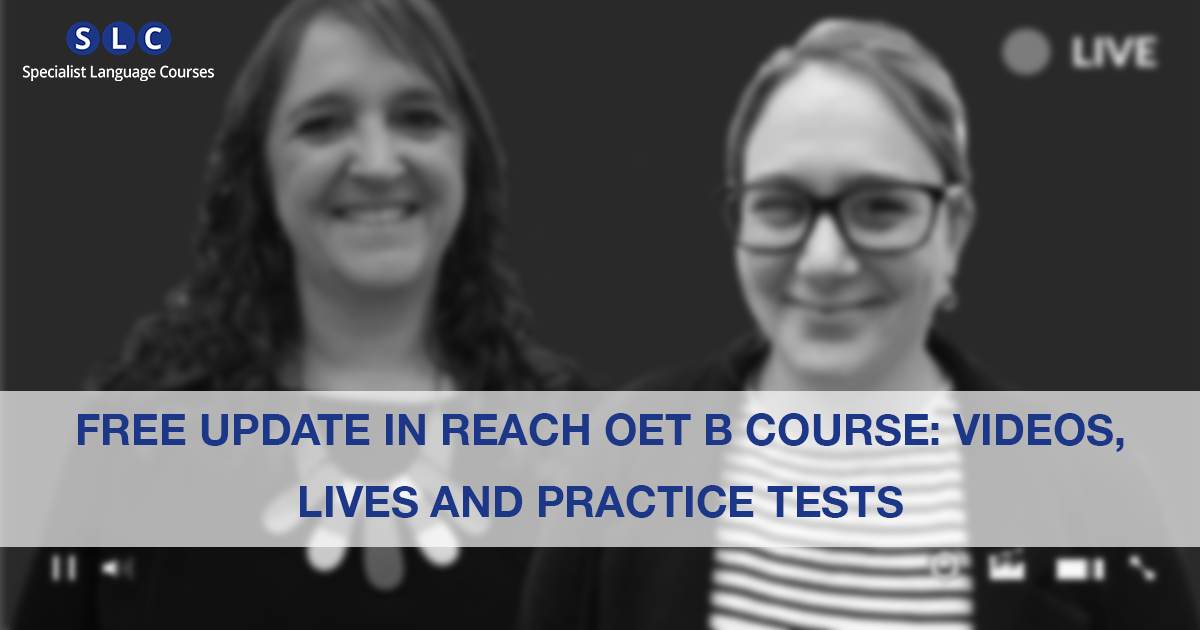 SLC Adds Live Lessons, Videos From OET Jo, And Practice Tests To Reach ...